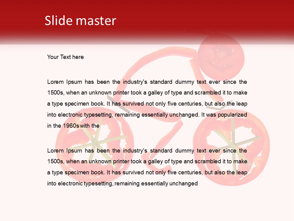 A Picture Of A Tomato And A Slice Of Tomato On A White Background PowerPoint Template