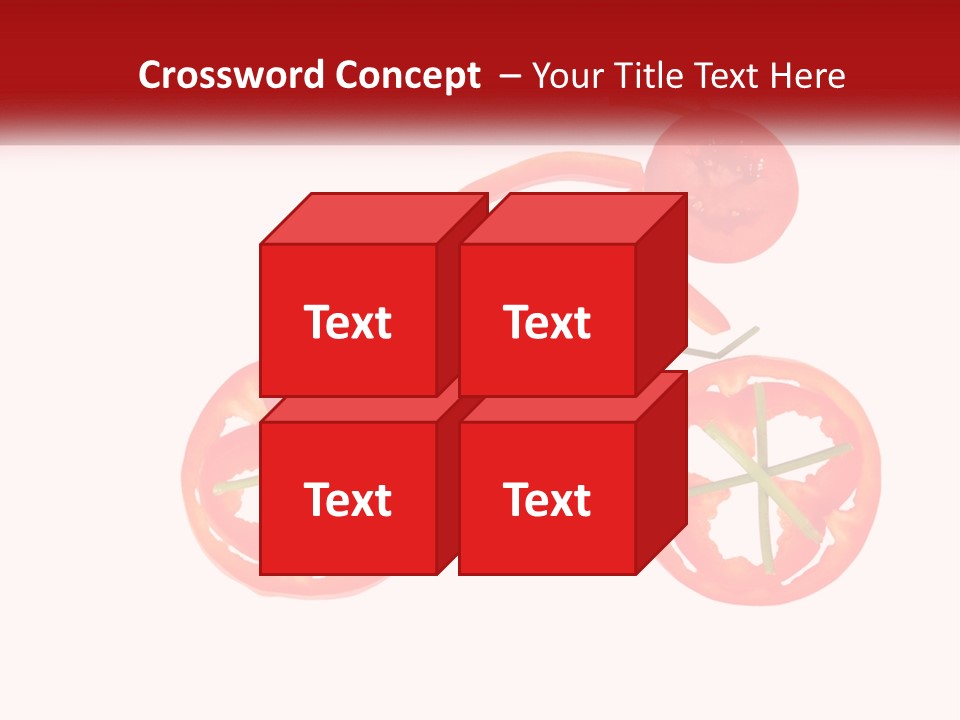 A Picture Of A Tomato And A Slice Of Tomato On A White Background PowerPoint Template