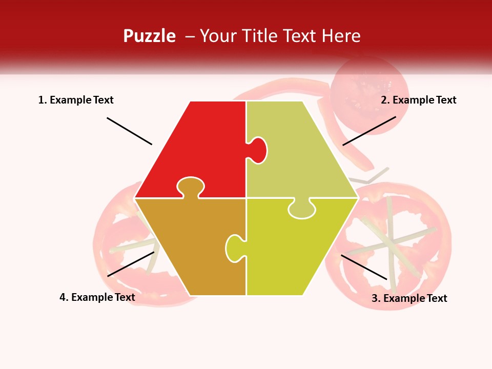A Picture Of A Tomato And A Slice Of Tomato On A White Background PowerPoint Template