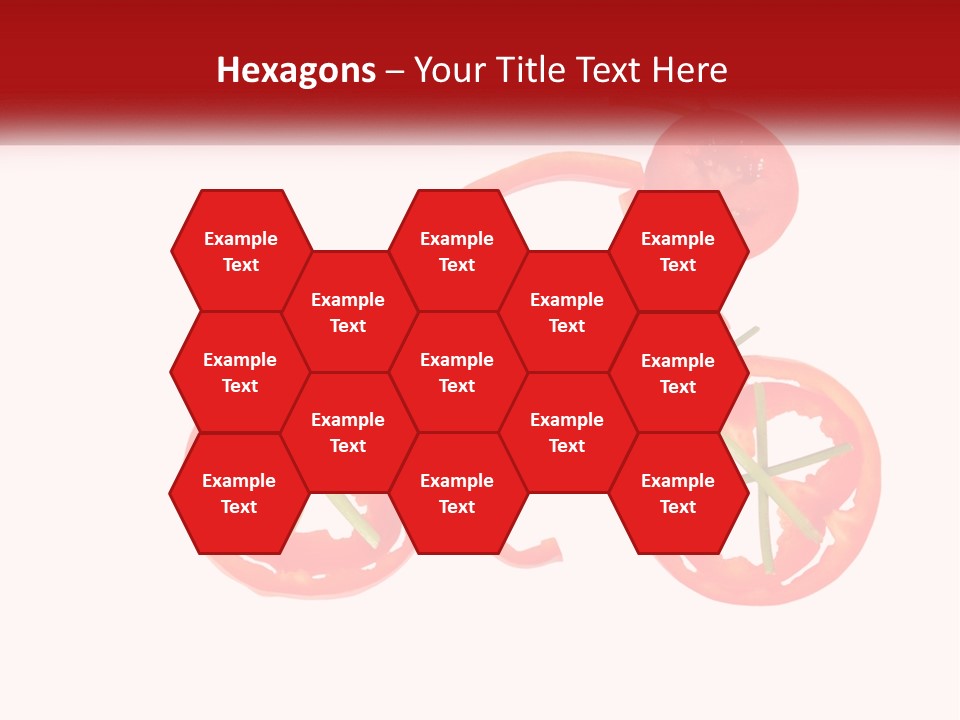 A Picture Of A Tomato And A Slice Of Tomato On A White Background PowerPoint Template