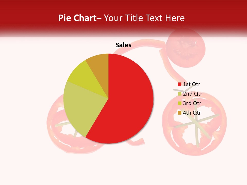 A Picture Of A Tomato And A Slice Of Tomato On A White Background PowerPoint Template