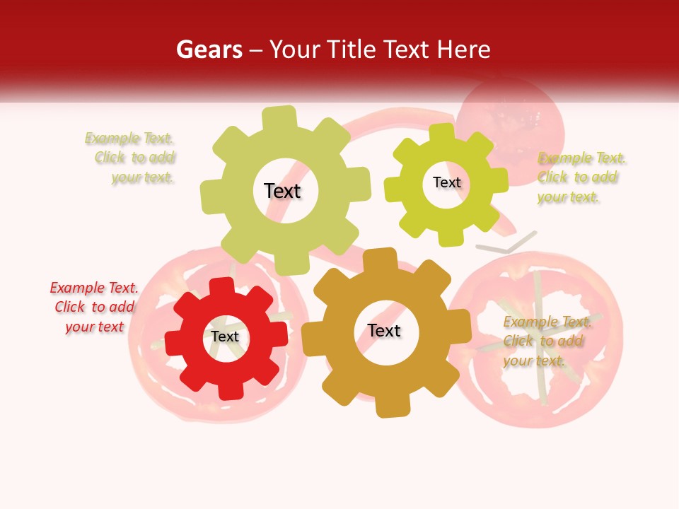A Picture Of A Tomato And A Slice Of Tomato On A White Background PowerPoint Template
