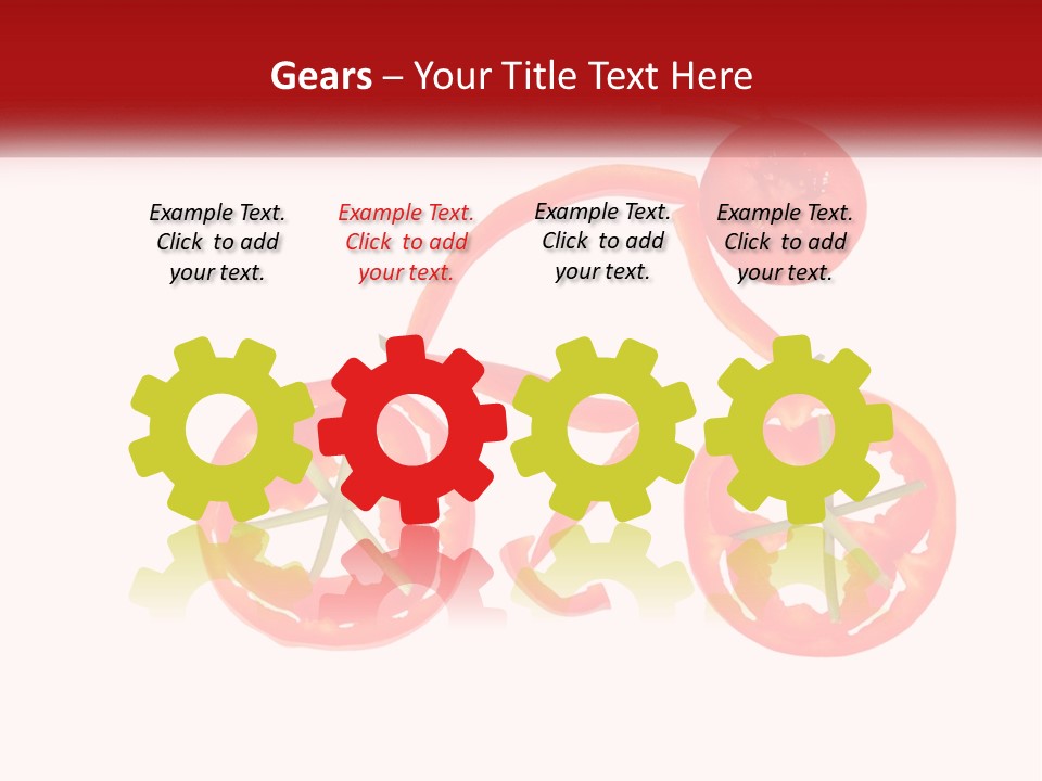 A Picture Of A Tomato And A Slice Of Tomato On A White Background PowerPoint Template