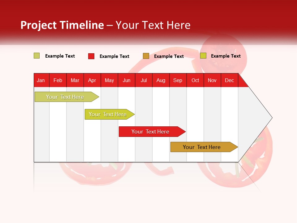 A Picture Of A Tomato And A Slice Of Tomato On A White Background PowerPoint Template