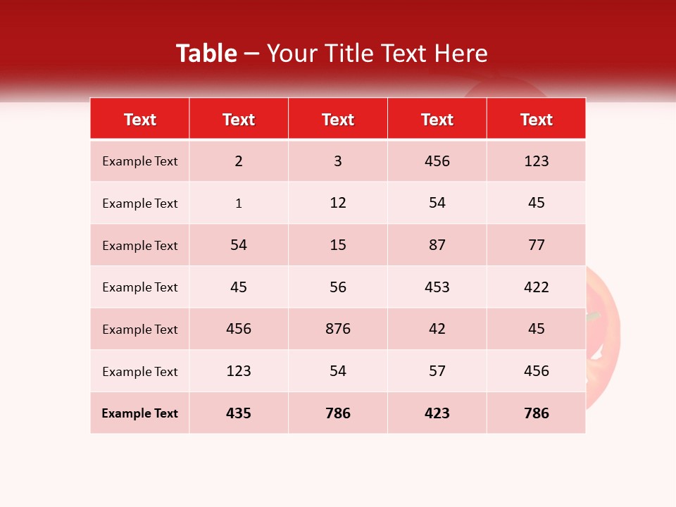 A Picture Of A Tomato And A Slice Of Tomato On A White Background PowerPoint Template