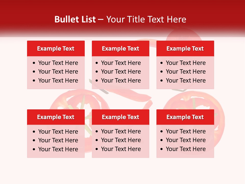 A Picture Of A Tomato And A Slice Of Tomato On A White Background PowerPoint Template