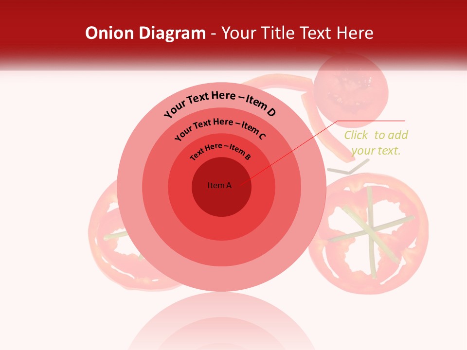 A Picture Of A Tomato And A Slice Of Tomato On A White Background PowerPoint Template