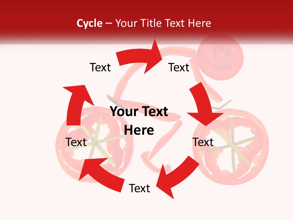 A Picture Of A Tomato And A Slice Of Tomato On A White Background PowerPoint Template