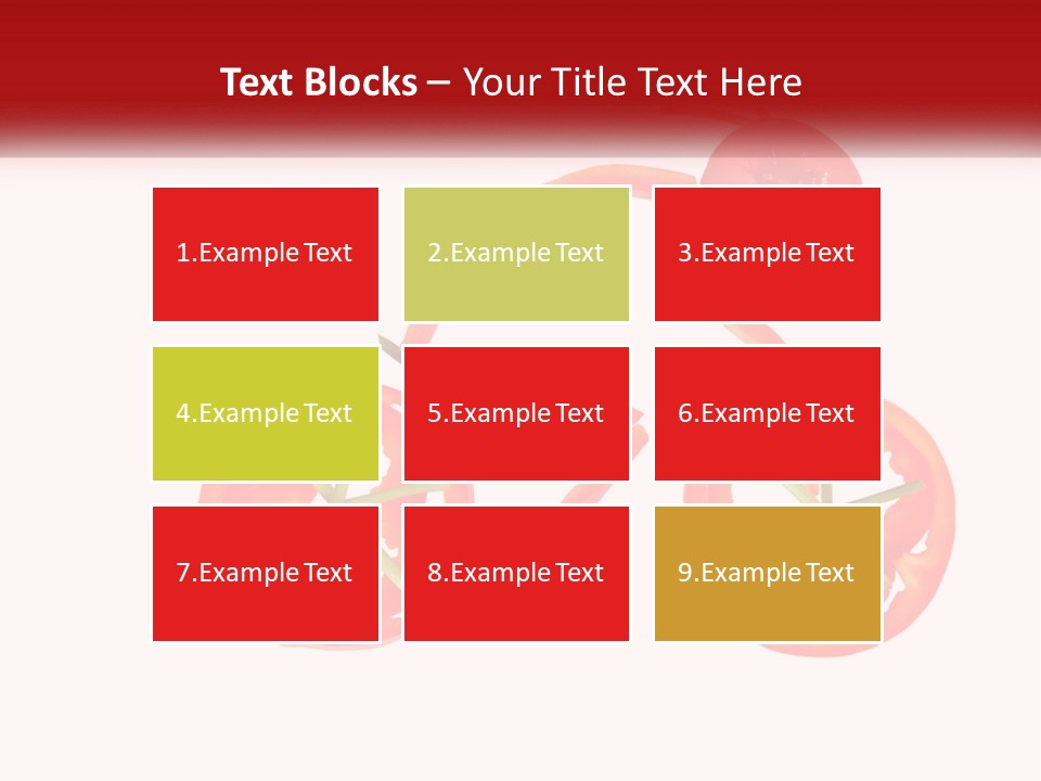 A Picture Of A Tomato And A Slice Of Tomato On A White Background PowerPoint Template