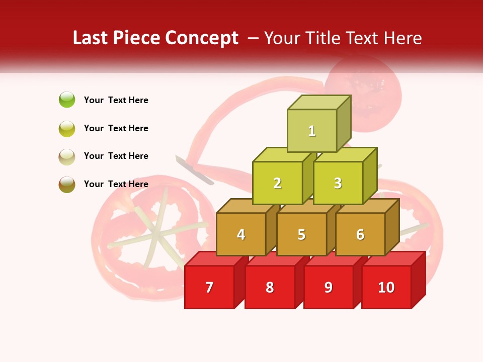 A Picture Of A Tomato And A Slice Of Tomato On A White Background PowerPoint Template