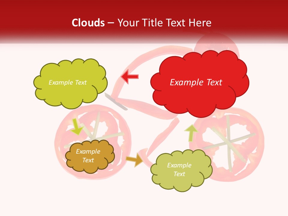 A Picture Of A Tomato And A Slice Of Tomato On A White Background PowerPoint Template