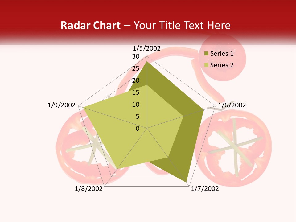A Picture Of A Tomato And A Slice Of Tomato On A White Background PowerPoint Template