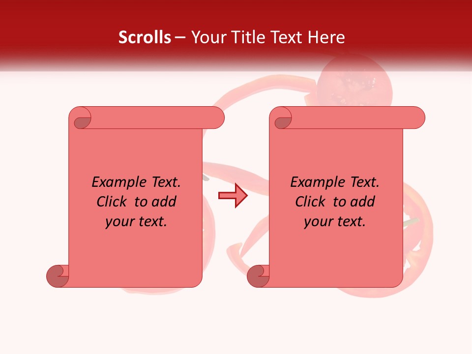 A Picture Of A Tomato And A Slice Of Tomato On A White Background PowerPoint Template