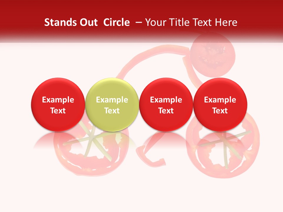 A Picture Of A Tomato And A Slice Of Tomato On A White Background PowerPoint Template