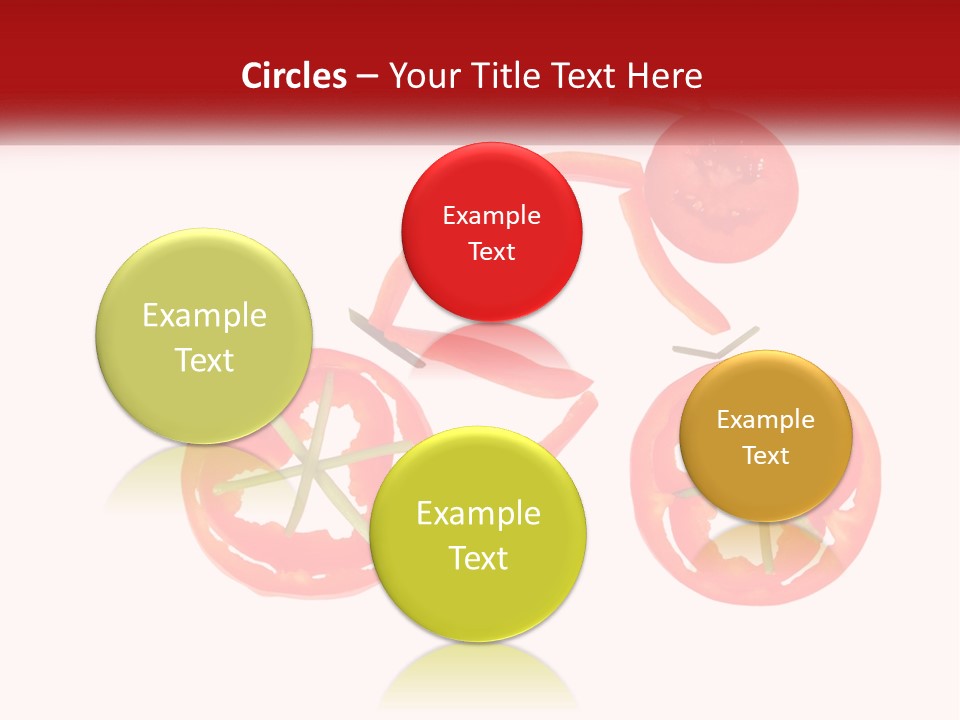 A Picture Of A Tomato And A Slice Of Tomato On A White Background PowerPoint Template