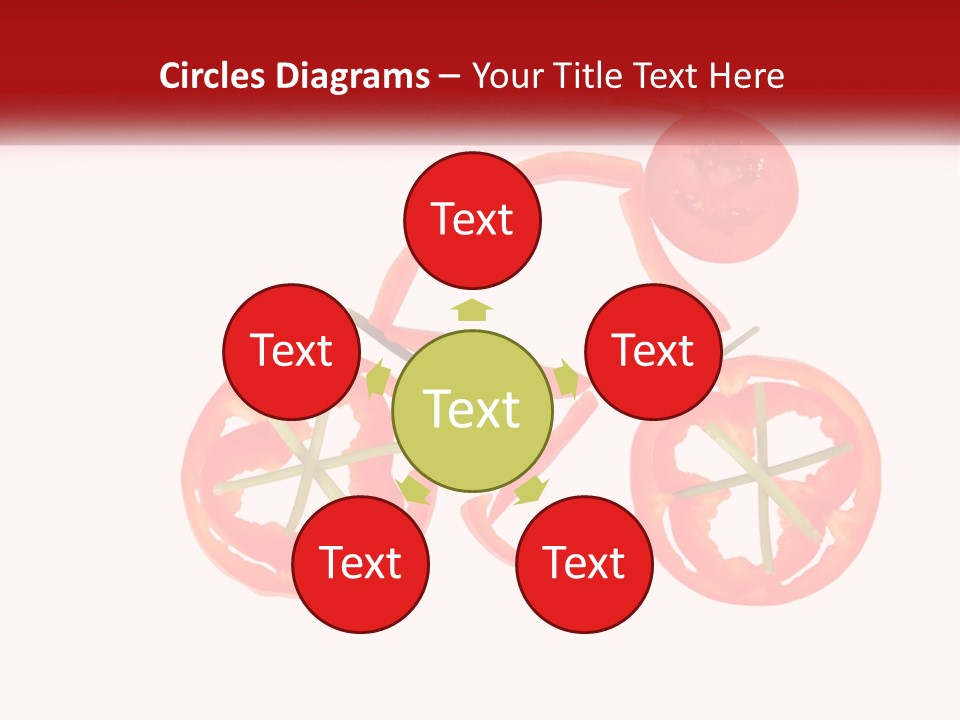 A Picture Of A Tomato And A Slice Of Tomato On A White Background PowerPoint Template