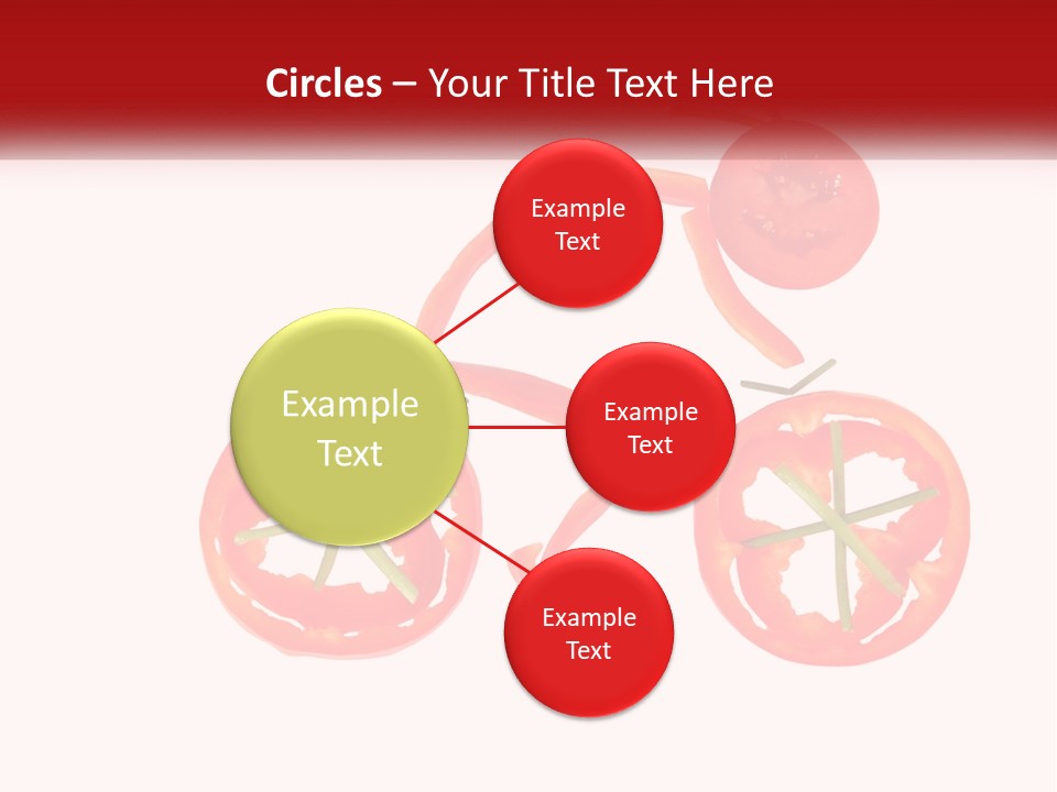 A Picture Of A Tomato And A Slice Of Tomato On A White Background PowerPoint Template