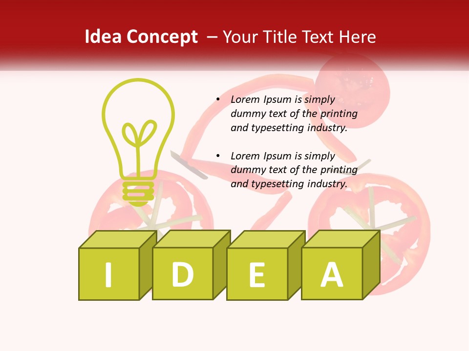 A Picture Of A Tomato And A Slice Of Tomato On A White Background PowerPoint Template