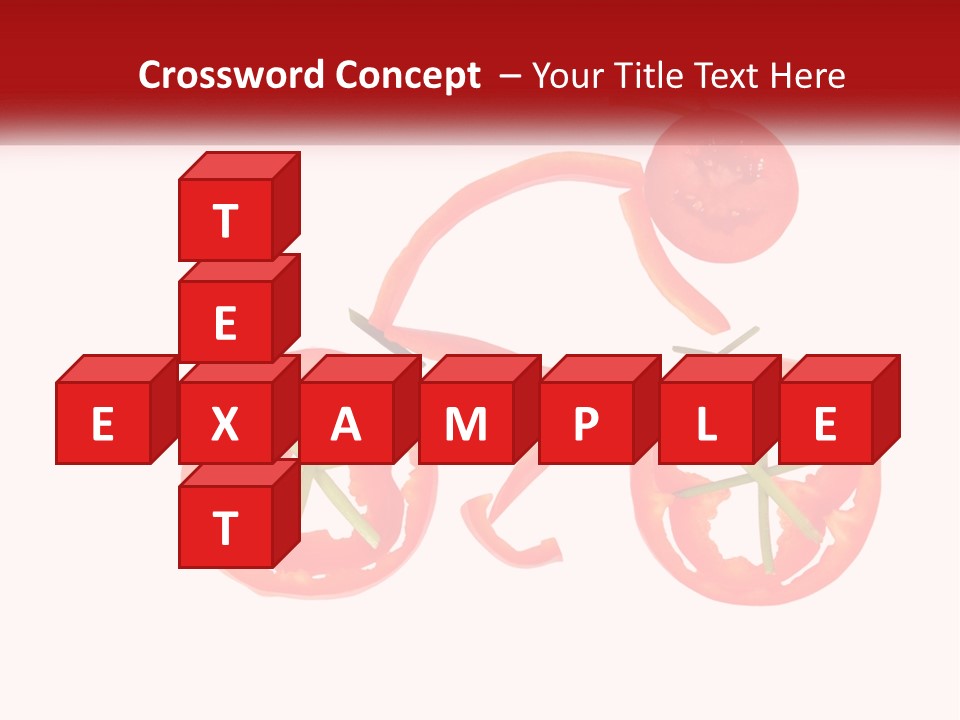 A Picture Of A Tomato And A Slice Of Tomato On A White Background PowerPoint Template