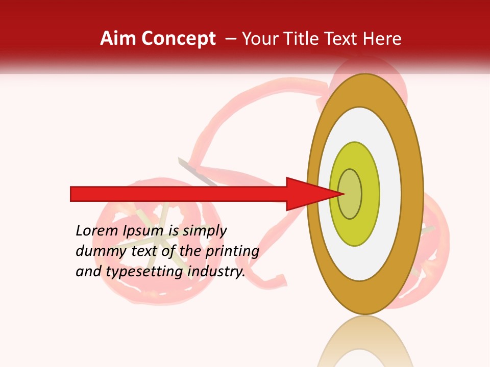 A Picture Of A Tomato And A Slice Of Tomato On A White Background PowerPoint Template