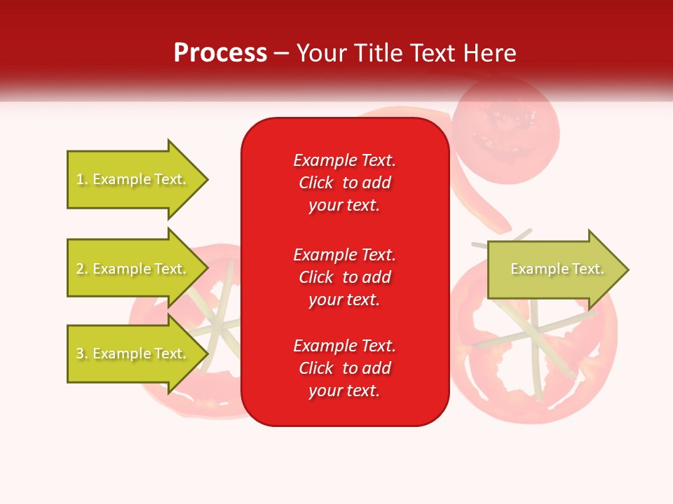 A Picture Of A Tomato And A Slice Of Tomato On A White Background PowerPoint Template