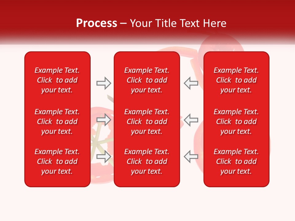 A Picture Of A Tomato And A Slice Of Tomato On A White Background PowerPoint Template
