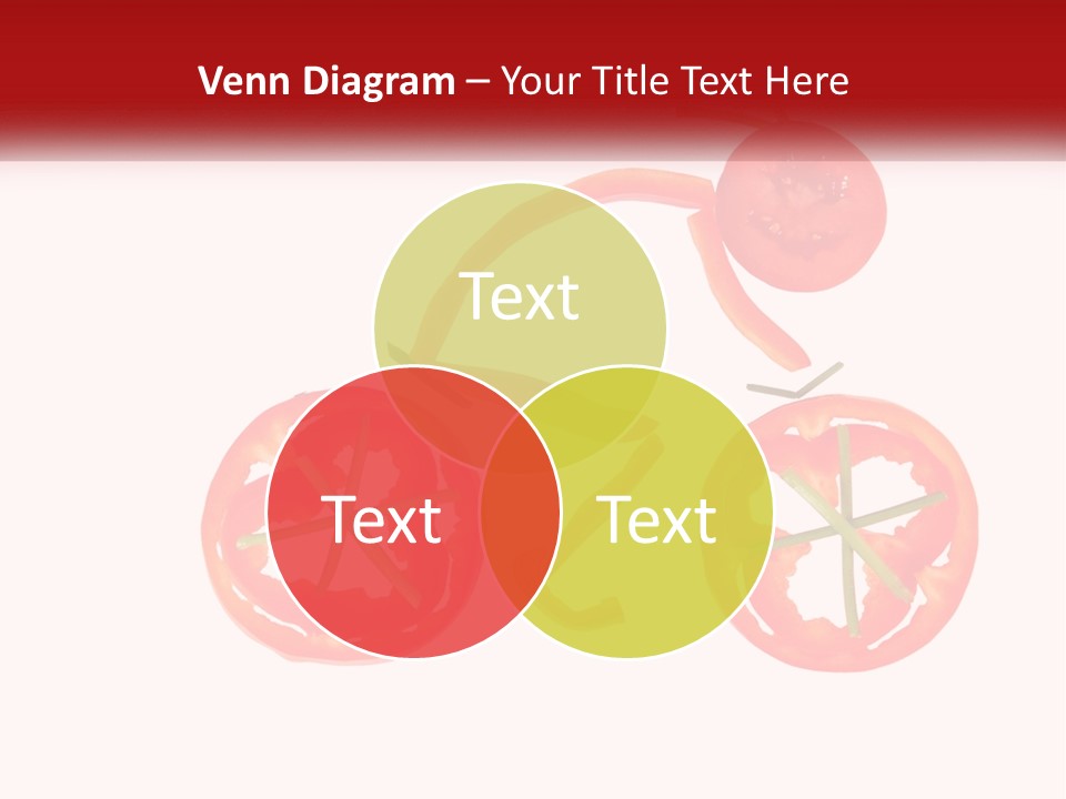 A Picture Of A Tomato And A Slice Of Tomato On A White Background PowerPoint Template