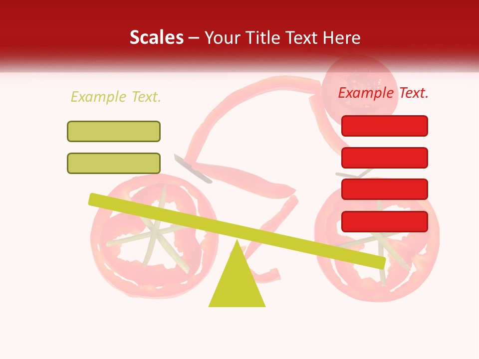 A Picture Of A Tomato And A Slice Of Tomato On A White Background PowerPoint Template