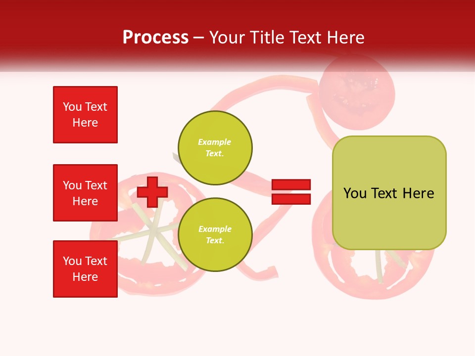 A Picture Of A Tomato And A Slice Of Tomato On A White Background PowerPoint Template