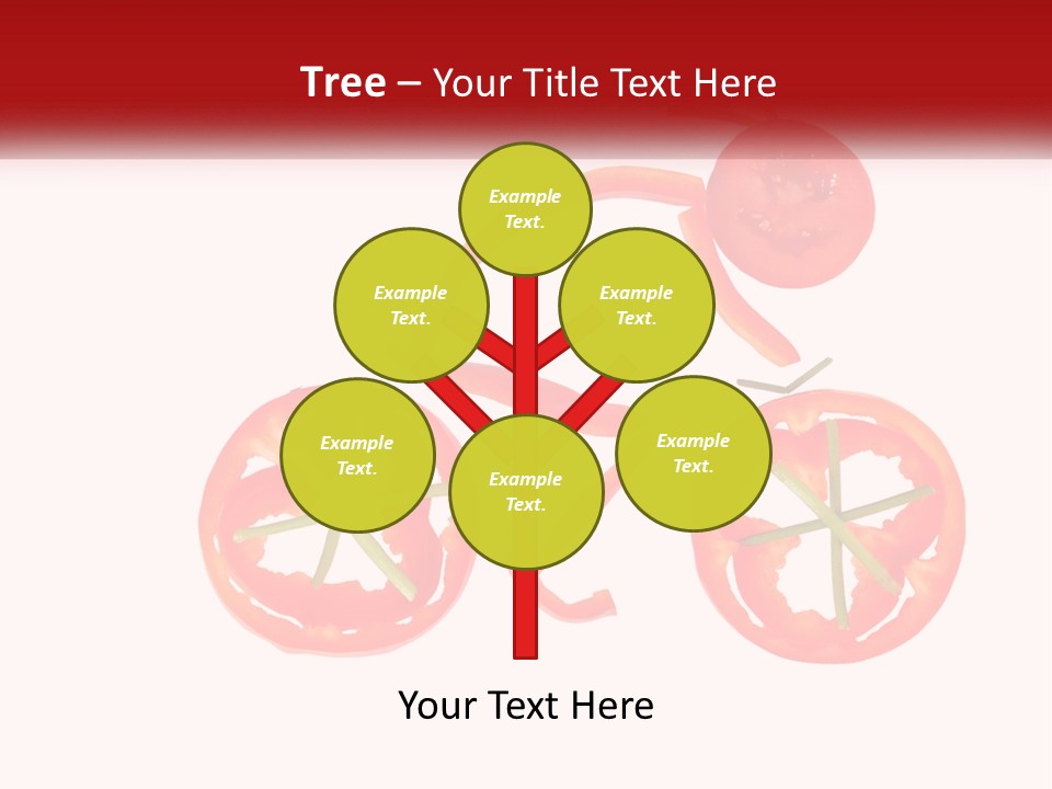 A Picture Of A Tomato And A Slice Of Tomato On A White Background PowerPoint Template