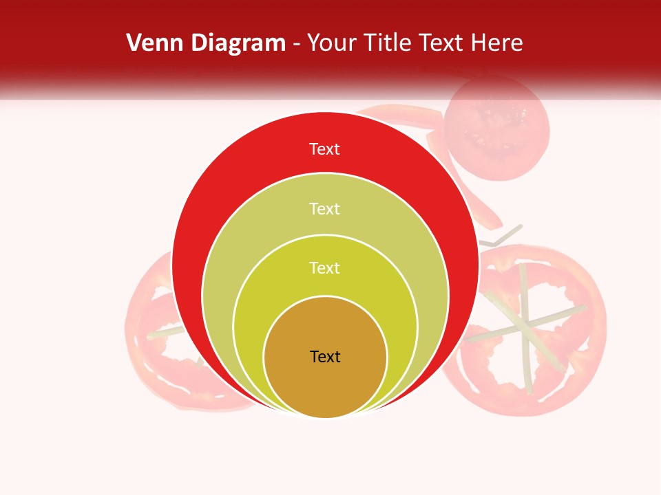 A Picture Of A Tomato And A Slice Of Tomato On A White Background PowerPoint Template