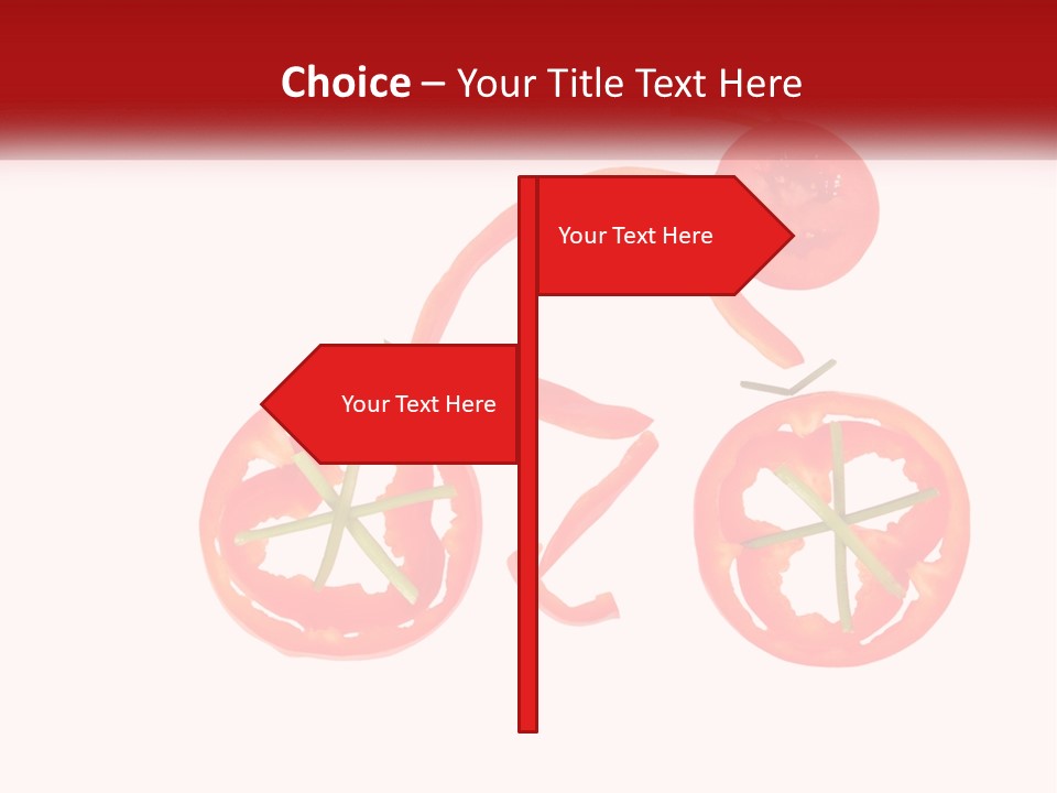 A Picture Of A Tomato And A Slice Of Tomato On A White Background PowerPoint Template