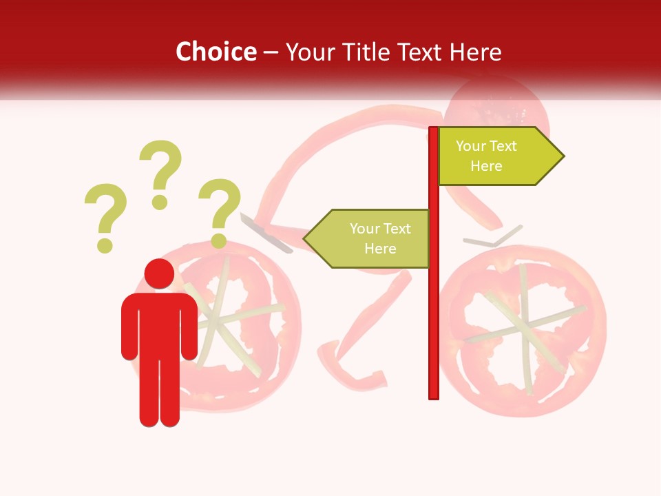 A Picture Of A Tomato And A Slice Of Tomato On A White Background PowerPoint Template