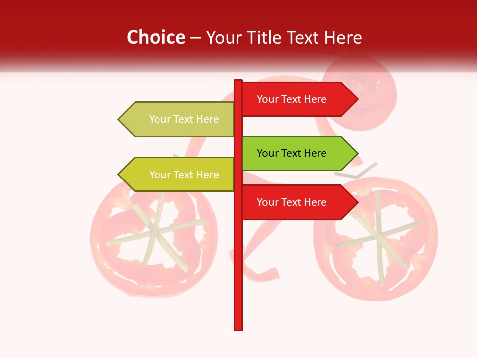 A Picture Of A Tomato And A Slice Of Tomato On A White Background PowerPoint Template