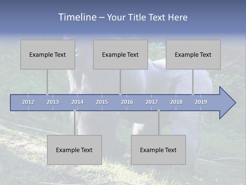 A Gorilla Standing In The Grass With Trees In The Background PowerPoint Template