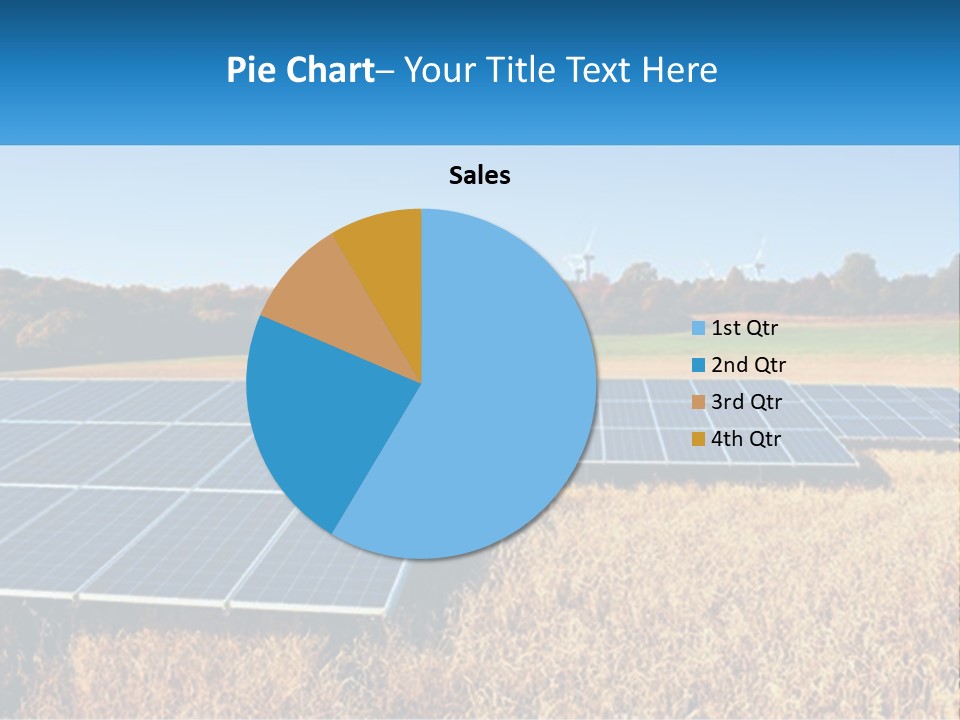 A Group Of Solar Panels In A Field PowerPoint Template