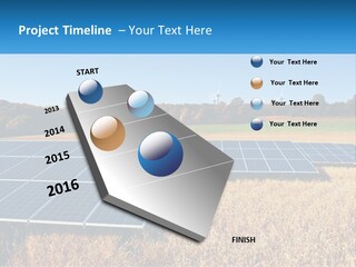 A Group Of Solar Panels In A Field PowerPoint Template
