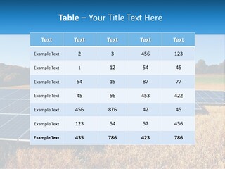 A Group Of Solar Panels In A Field PowerPoint Template