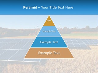 A Group Of Solar Panels In A Field PowerPoint Template