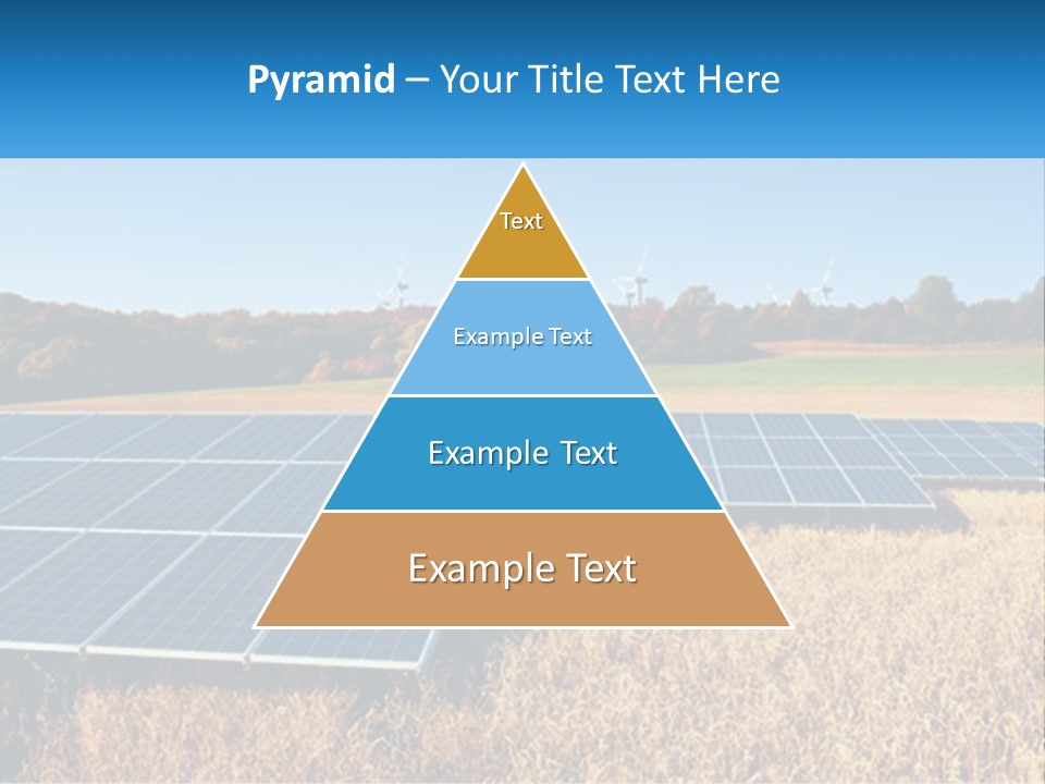 A Group Of Solar Panels In A Field PowerPoint Template