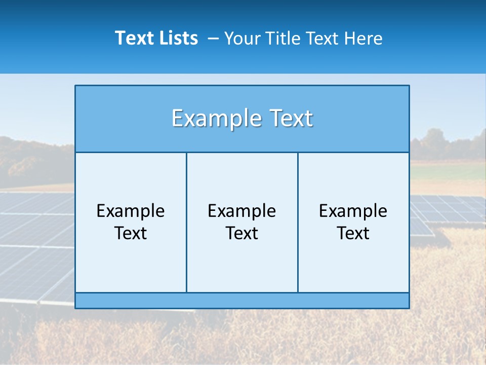 A Group Of Solar Panels In A Field PowerPoint Template