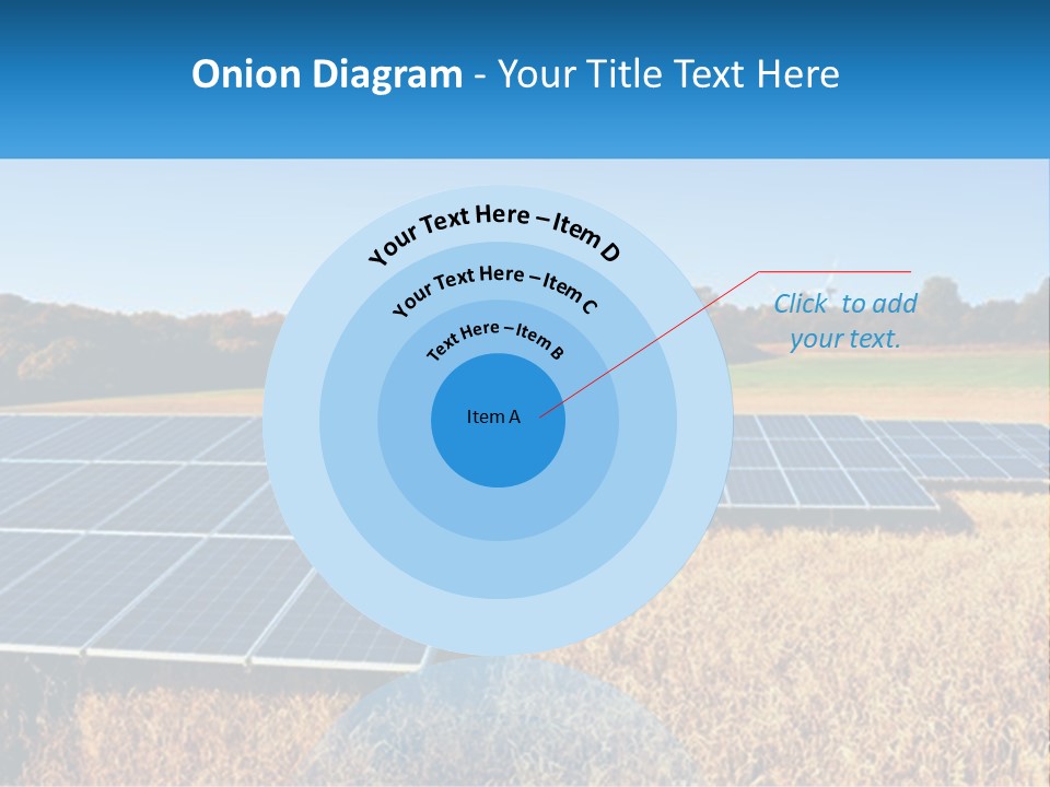 A Group Of Solar Panels In A Field PowerPoint Template