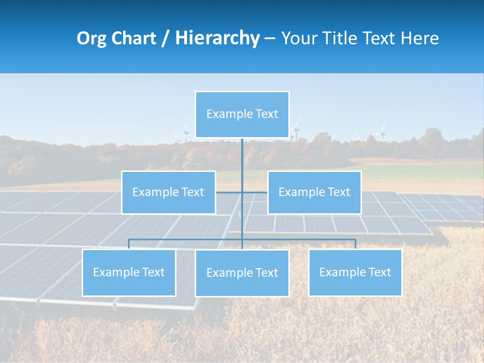 A Group Of Solar Panels In A Field PowerPoint Template