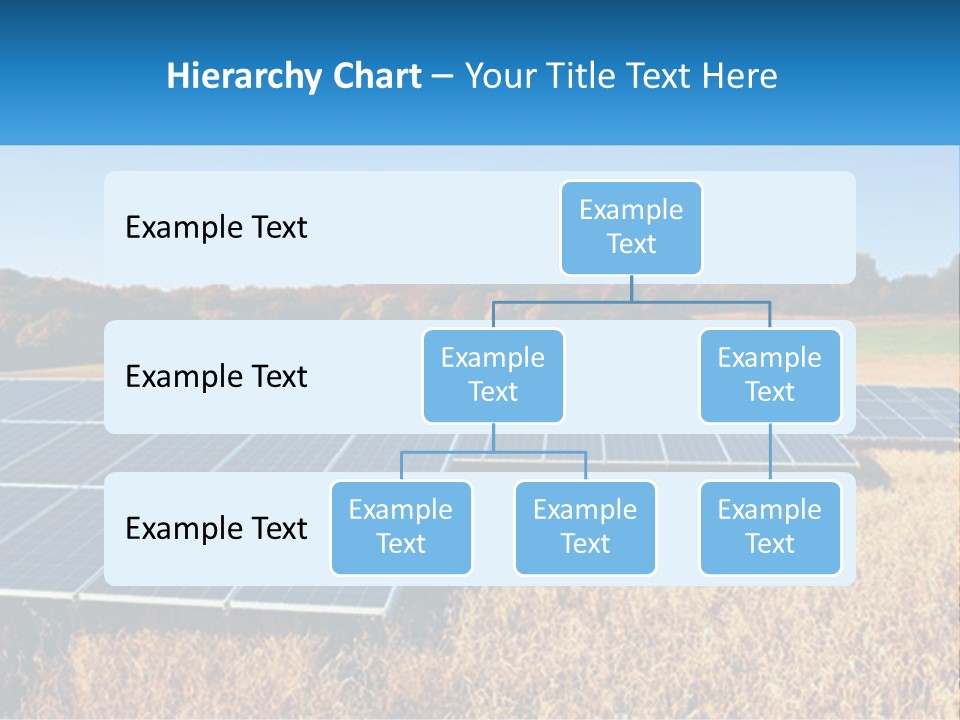 A Group Of Solar Panels In A Field PowerPoint Template