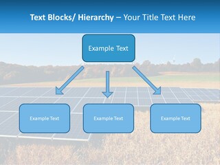 A Group Of Solar Panels In A Field PowerPoint Template