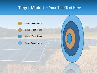 A Group Of Solar Panels In A Field PowerPoint Template