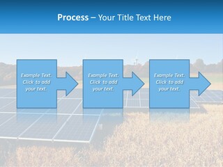 A Group Of Solar Panels In A Field PowerPoint Template