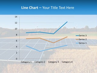 A Group Of Solar Panels In A Field PowerPoint Template