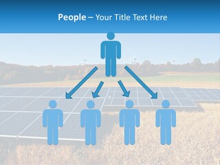 A Group Of Solar Panels In A Field PowerPoint Template