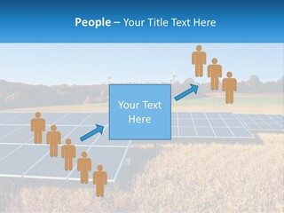 A Group Of Solar Panels In A Field PowerPoint Template